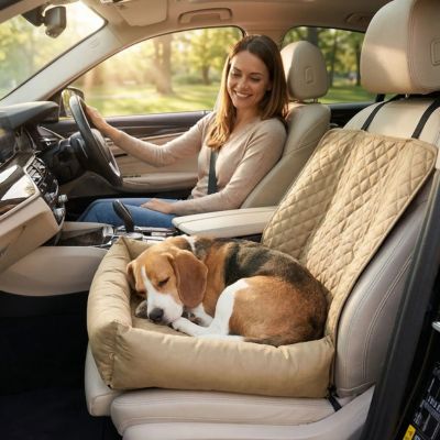 beagle dort dans protection siege auto chien