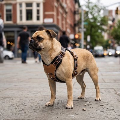 bouledogue porte harnais chien en y noir
