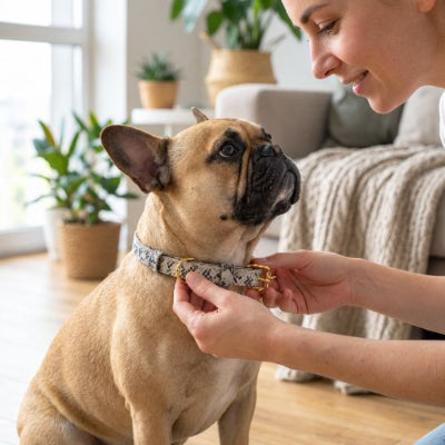 dame ajuste collier pour chien serpent à bouledogue