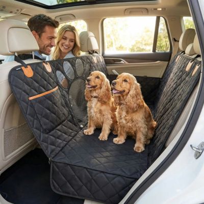 deux cockers sur protection voiture pour chien