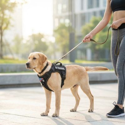 labardor porte harnais chien patch noir