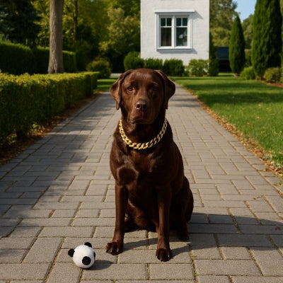 labrador avec collier pour chien bijoux