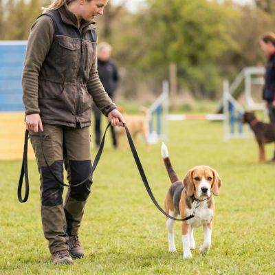 laisse de dressage pour chien noir