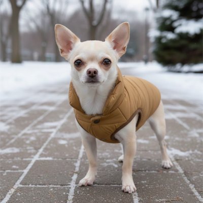 manteau pour petit chien beige