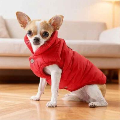 manteau pour petit chien rouge