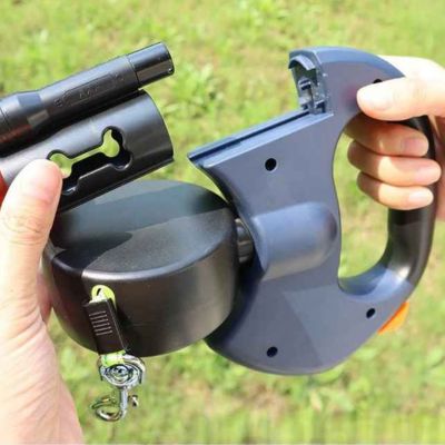 ouverture pour sacs de double laisse pour chien rétractable