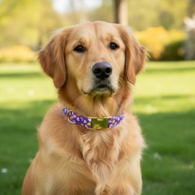petit labrador porte collier chiot violet