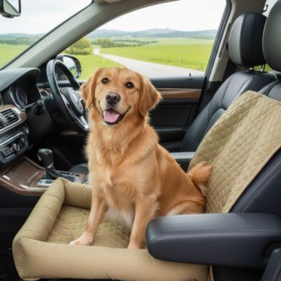protection siege auto chien brun