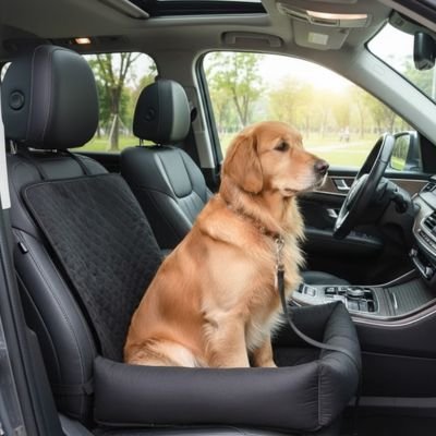 protection siege auto chien noir