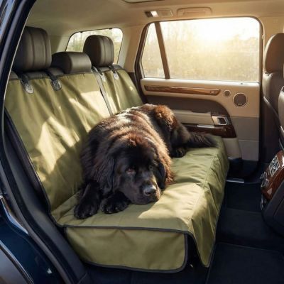 protection voiture chien vert