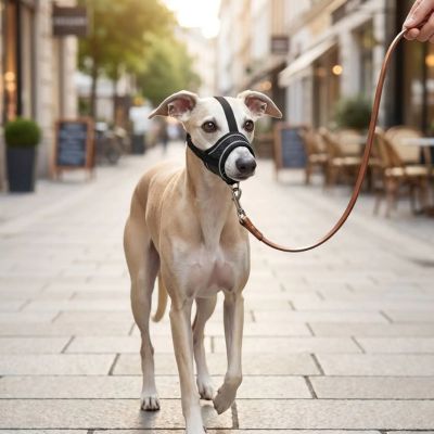 whippet porte muselière pour chien couleur noir